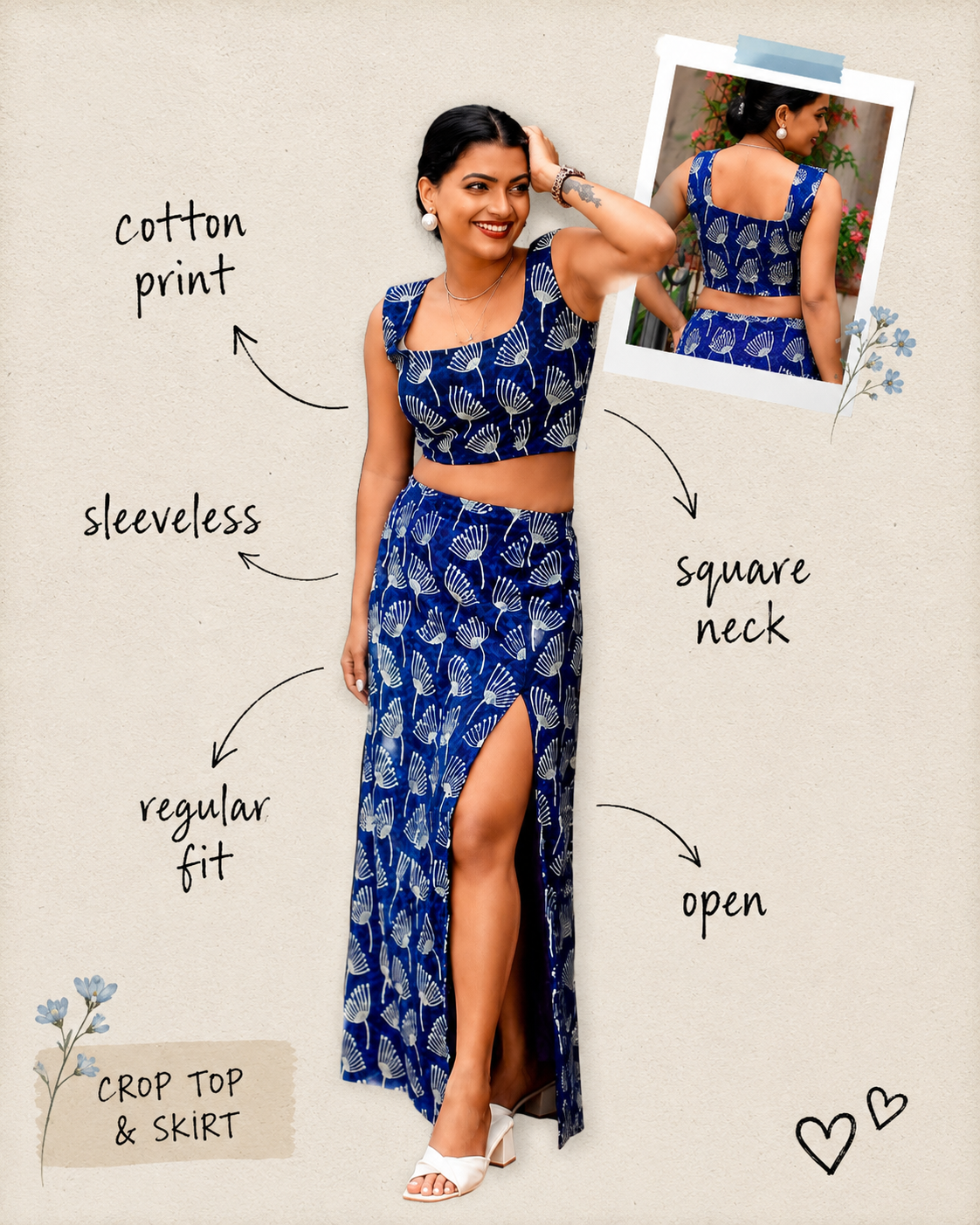 Indigo Palm  Co-ord Set