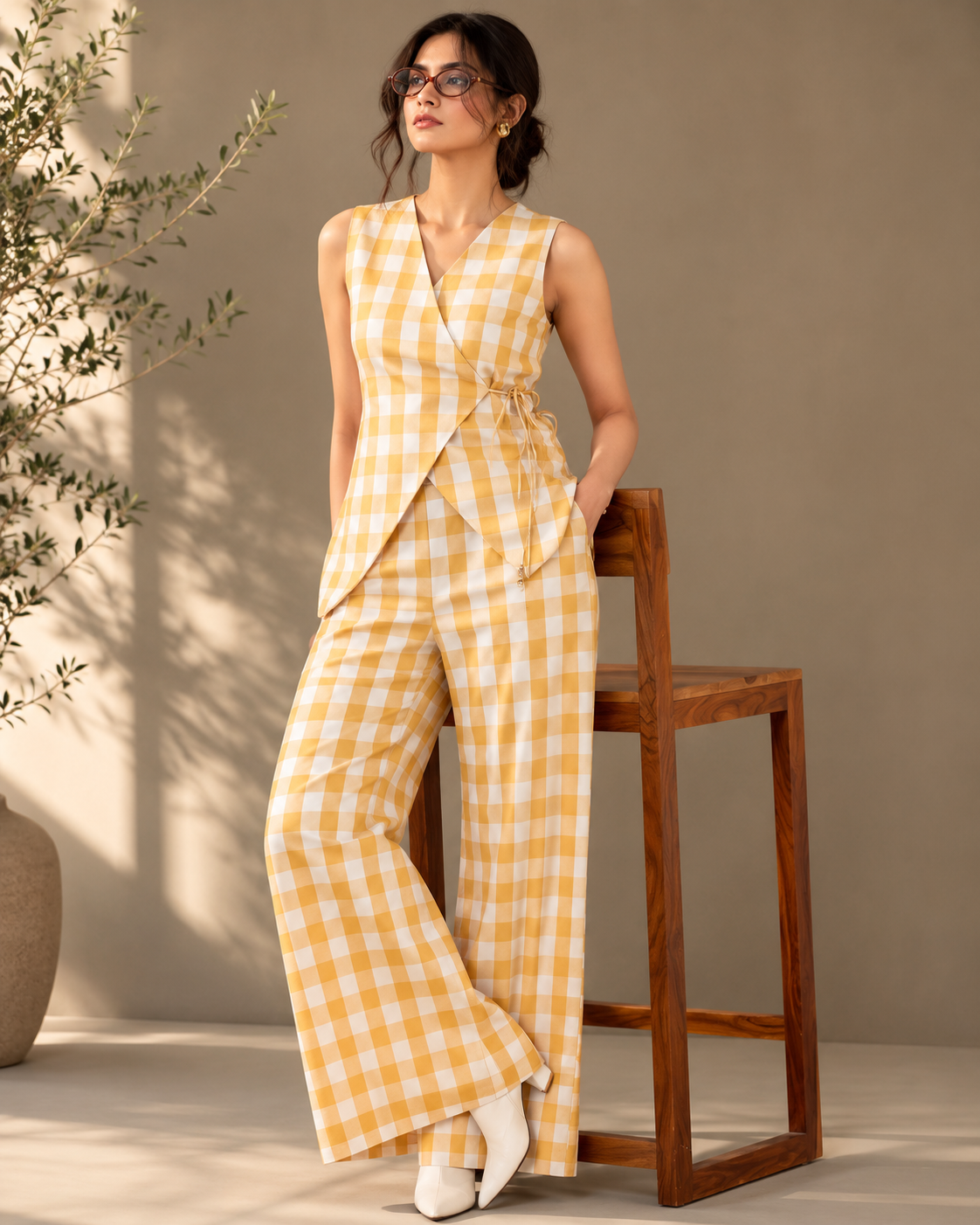 Sunlit Checkered Co-Ord Set
