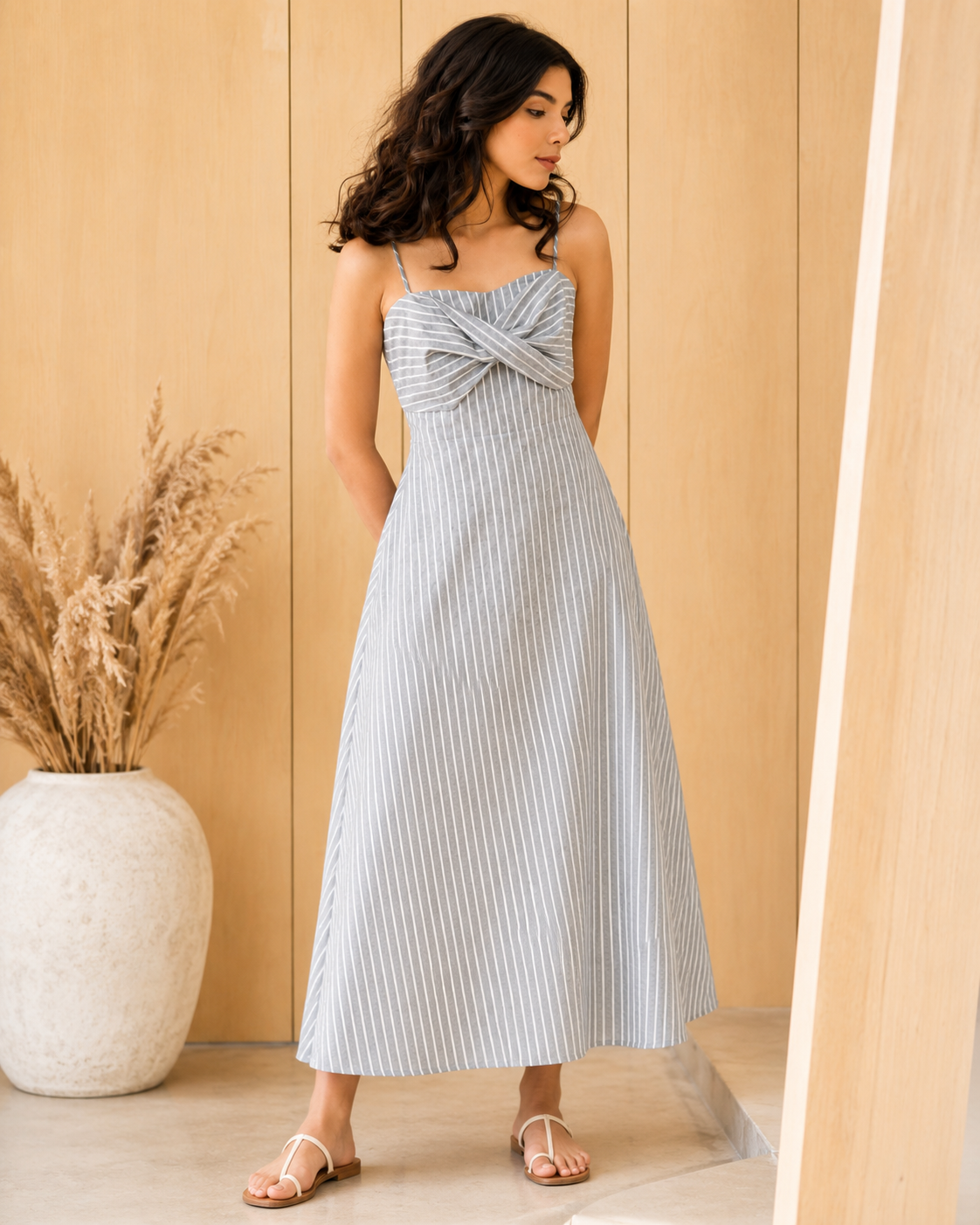Coastal Stripe Midi Dress