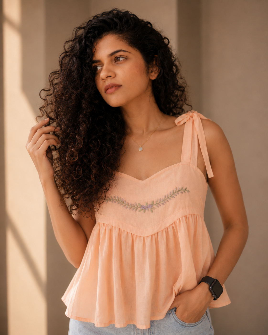 Blush Bloom Embroidered Top