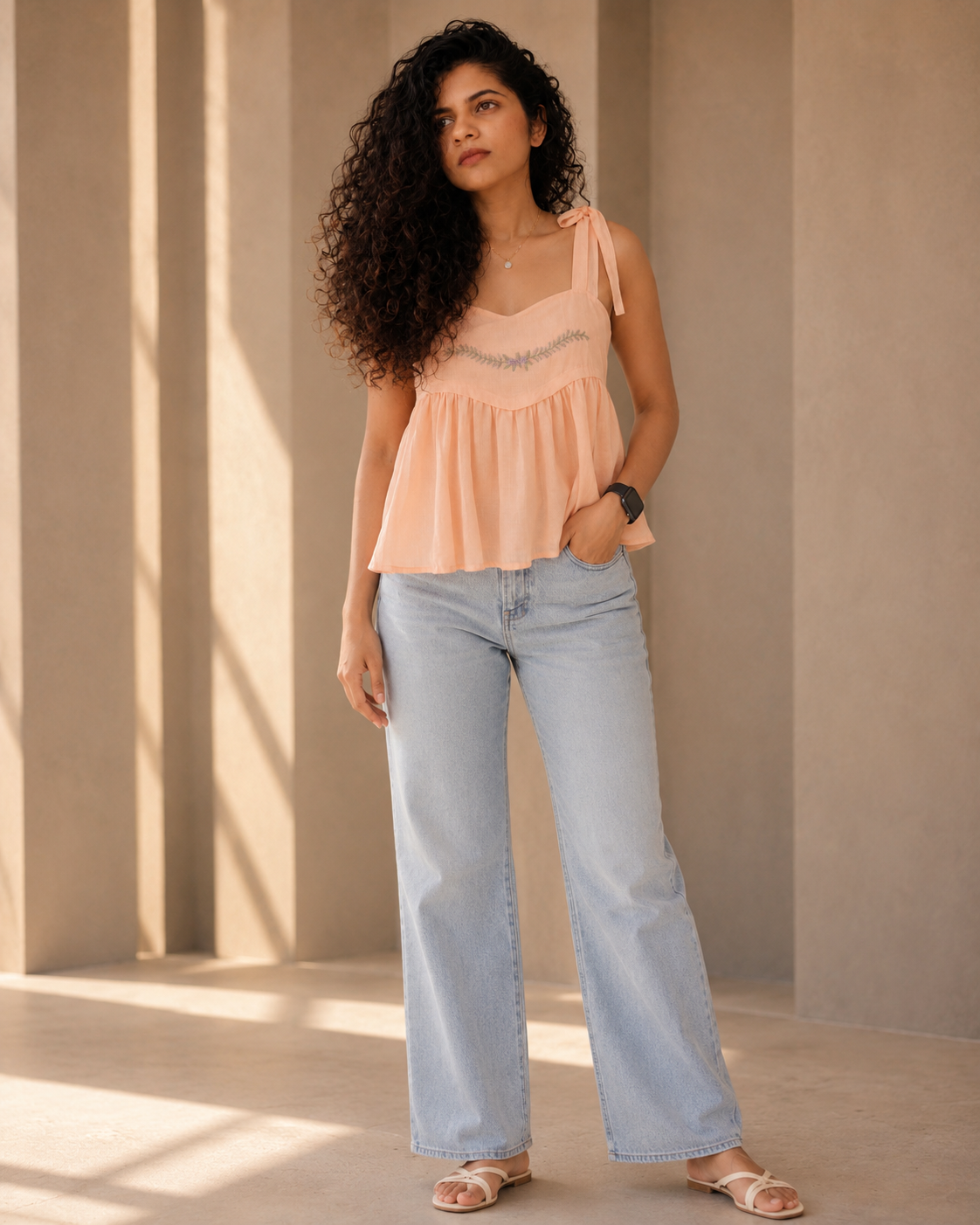 Blush Bloom Embroidered Top