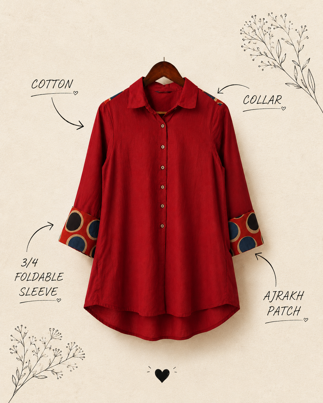 Maroon Muse Shirt